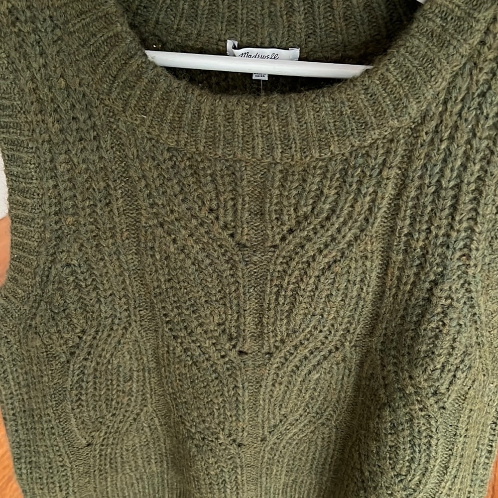 Madewell Green sweater vest Large